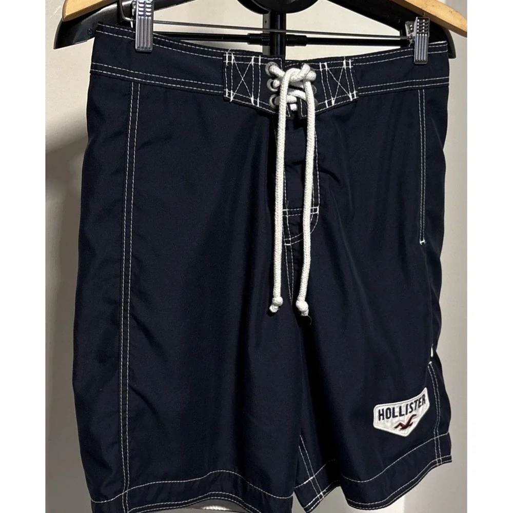 Hollister California Spell out Blue Lightweight Board Shorts Size Small S